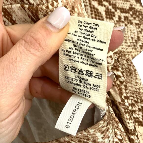 L'Agence Fontana Neutral Snake One-Shoulder Maxi Dress Size Small NWOT $475 MSRP - Picture 6 of 8